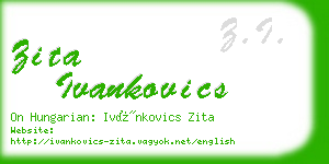 zita ivankovics business card